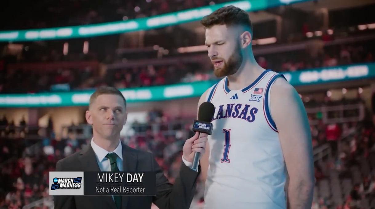 Comedian Mikey Day Gears Up for March Madness® with Kansas Basketball Star Hunter Dickinson