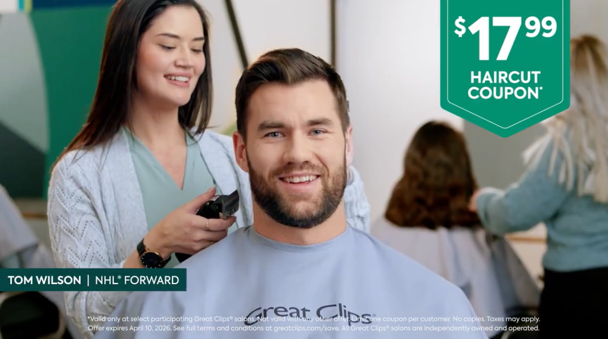 Tom Wilson Beats the Clock with Great Clips Online Check-In